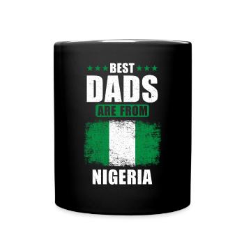 Best fathers are from Nigeria - Full Colour Mug - black - Front