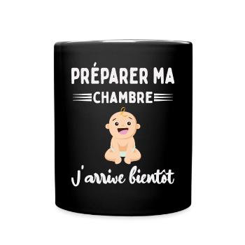Cadeau Annonce De Grossesse Future Maman Enceinte - Mug uni - noir - Devant