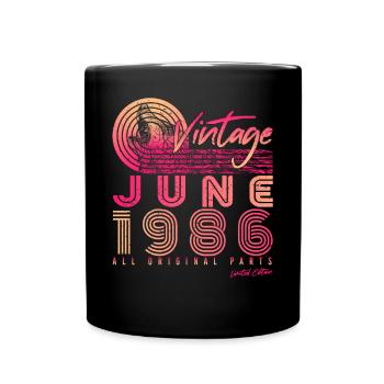 Année de construction 1986 Juin - Mug uni - noir - Devant