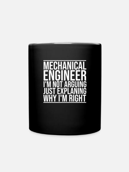 "Mechanical Engineer Arguing | Mechanical engineering" - Full Colour Mug - black