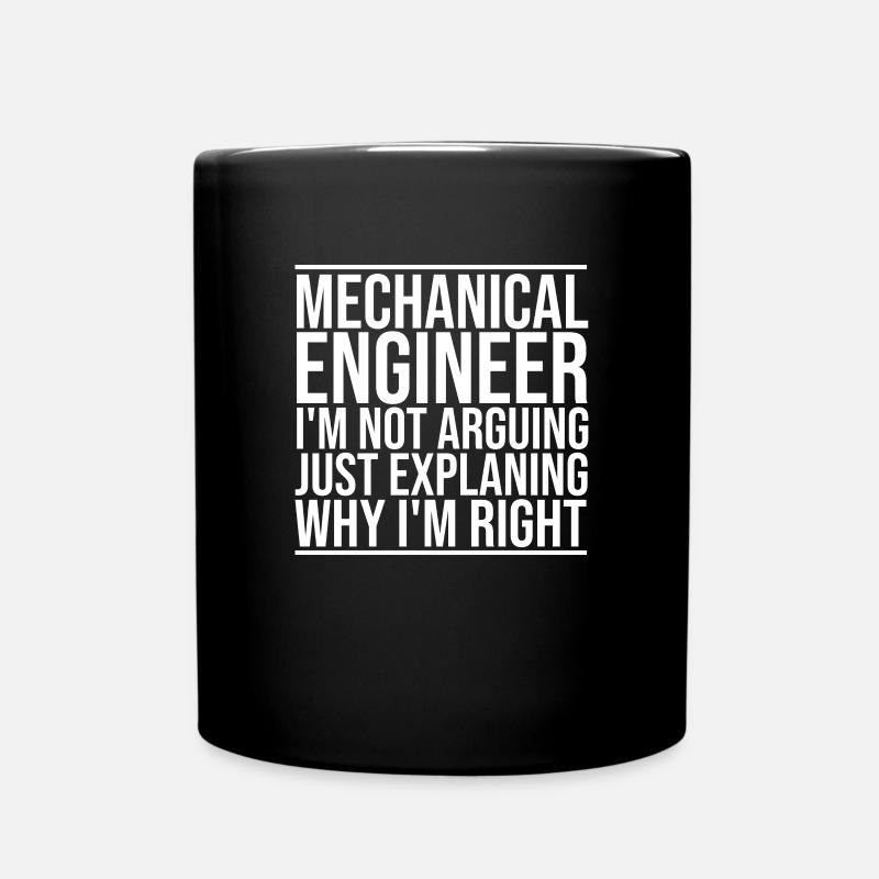 "Mechanical Engineer Arguing | Mechanical engineering" - Full Colour Mug - black
