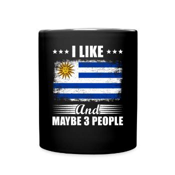 Uruguay - Tasse einfarbig - Schwarz - Vorne