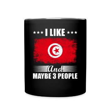 Tunisie - Mug uni - noir - Devant