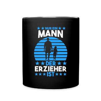Kindergärtner Erzieher - Tasse einfarbig - Schwarz - Vorne