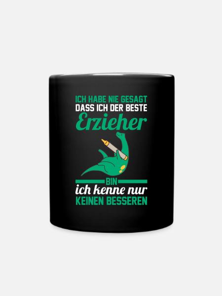 Kindergärtner Erzieher - Tasse einfarbig - Schwarz