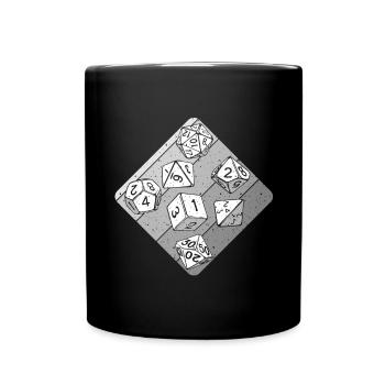 RPG Pen And Paper W20 Dice Role Playing Game Geek Dice - Full Colour Mug - black - Front