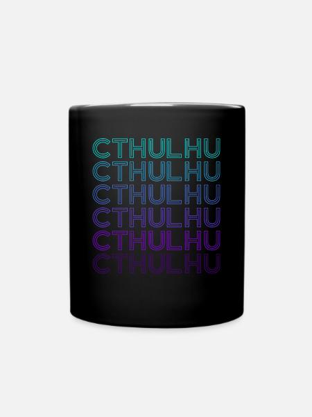 Cthulhu Horreur Necronomicon Lovecraftian Retro - Mug uni - noir