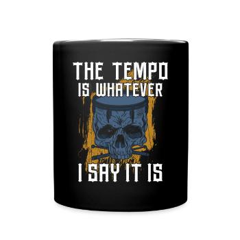 Drummer Drum Set Vintage The Tempo - Full Colour Mug - black - Front