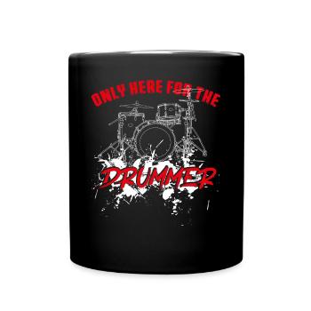Drummer Drum Set Girl Girlfriend - Tasse einfarbig - Schwarz - Vorne