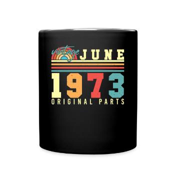 Retro 1973 Juni - Tasse einfarbig - Schwarz - Vorne