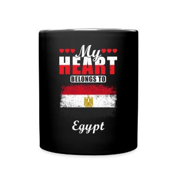 Mon cœur appartient à l’Egypte - Mug uni - noir - Devant