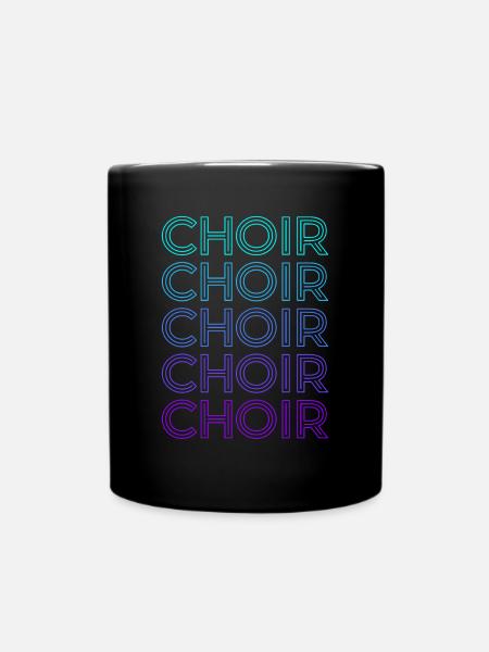 Choir Retro - Full Colour Mug - black
