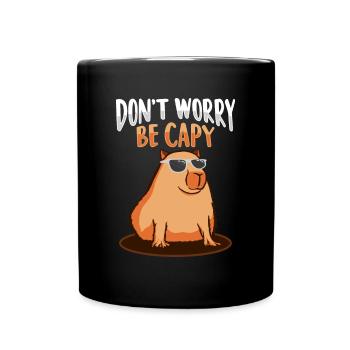 Capybara - Tasse einfarbig - Schwarz - Vorne