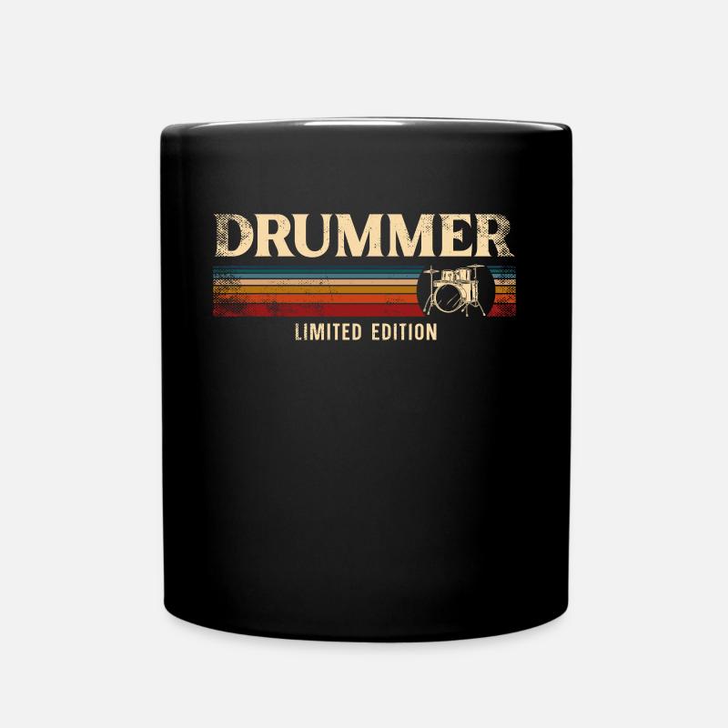 Batteur Batterie Set Vintage Retro - Mug uni - noir