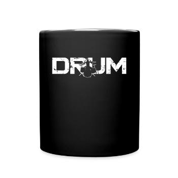 Drummer Drum Set Vintage Drum - Full Colour Mug - black - Front