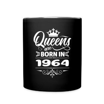 Queens Are Born In 1964 - Full Colour Mug - black - Front