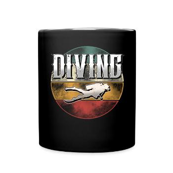 Diving Divers - Full Colour Mug - black - Front