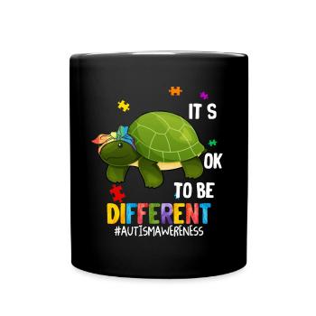 Autismus Geschenk Autist Asperger ADHS Autism - Tasse einfarbig - Schwarz - Vorne