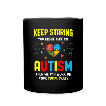 Autismus - Tasse einfarbig - Schwarz - Vorne