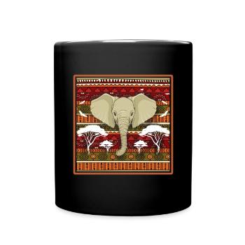 Éléphant - Mug uni - noir - Devant