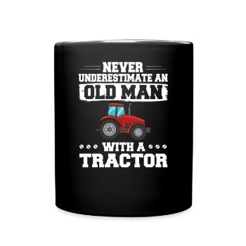 Tractor Farmer Tractor Agricultural Tractor Farmer - Full Colour Mug - black - Front