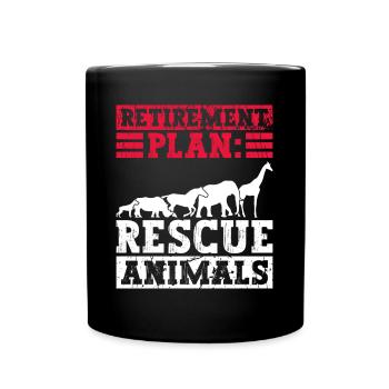 Plan de retraite : Sauver des animaux - Défenseur des droits des animaux - Mug uni - noir - Devant