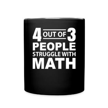 Lustiges Mathe kampf geschenk - Tasse einfarbig - Schwarz - Vorne