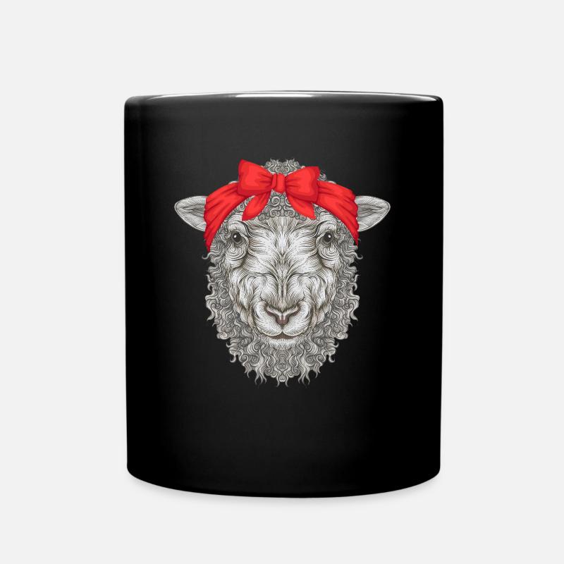Schaf Schafe - Tasse einfarbig - Schwarz