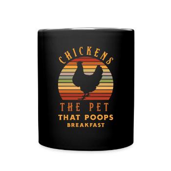 Chicken Chickens - Full Colour Mug - black - Front