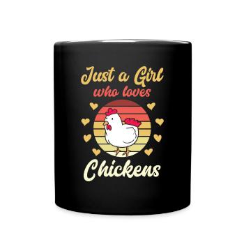 Chicken Chicken Girls - Full Colour Mug - black - Front