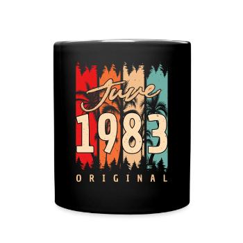 Juni 1983 Geschenkidee - Tasse einfarbig - Schwarz - Vorne