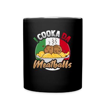 Boulette de viande italienne Cuisine italienne - Mug uni - noir - Devant