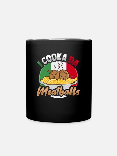 Italienische Frikadelle Italienische Küche - Tasse einfarbig - Schwarz