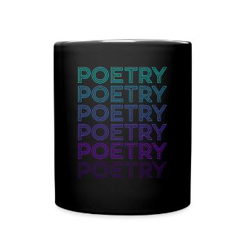 Poésie Rétro - Mug uni - noir - Devant