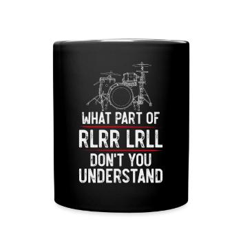 Drummer Drum Set Vintage What Part - Tasse einfarbig - Schwarz - Vorne