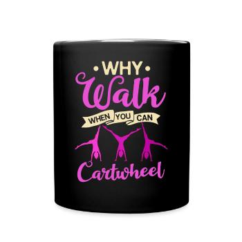 Cartwheel Gymnastique Roue Course Gymnastique Gymnaste - Mug uni - noir - Devant