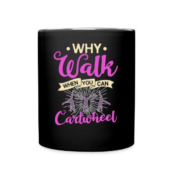 Cartwheel Gymnastique Roue Course Gymnastique Gymnaste - Mug uni - noir - Devant