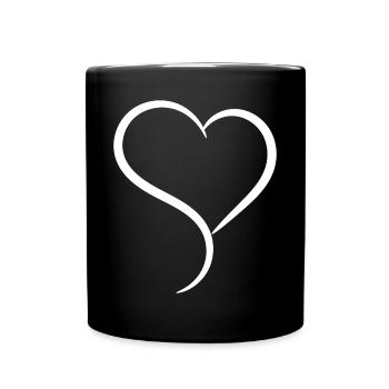 Noble Cœur Blanc - Mug uni - noir - Devant