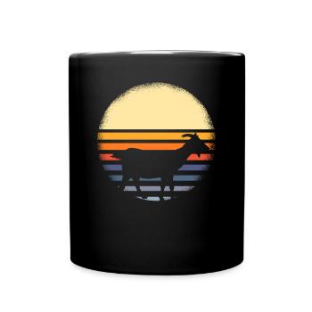 Chèvre rétro Chèvre Chèvre - Mug uni - noir - Devant