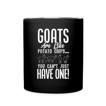 Chèvre Chèvre Chèvres - Mug uni - noir - Devant