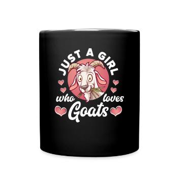Goat Goat Goat Girl - Full Colour Mug - black - Front
