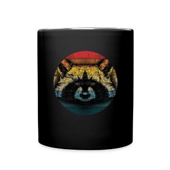 Raccoon Racoon Animal Gift Ferret Marten - Full Colour Mug - black - Front