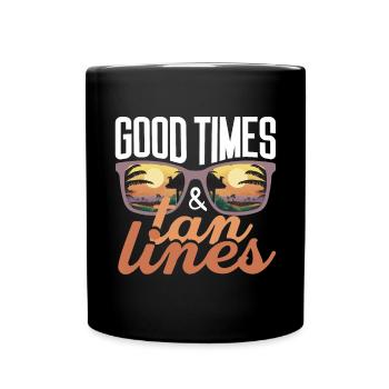 Solarium Été Soleil Soleil Bronzage Bronzage - Mug uni - noir - Devant