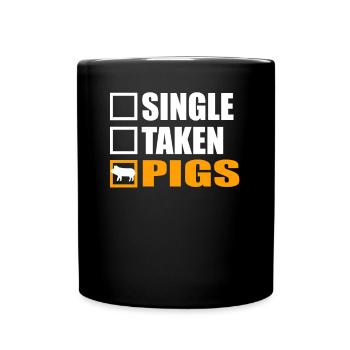 pig, porc, svinja - Full Colour Mug - black - Front