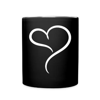 Cœur Noble Blanc - Mug uni - noir - Devant
