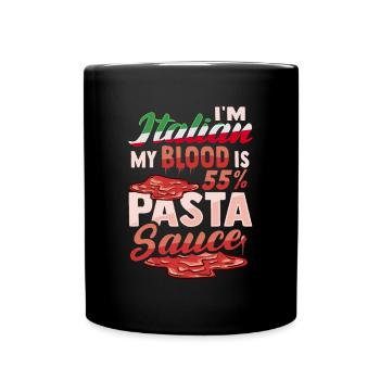 Sauce italienne pour pâtes Cuisine italienne - Mug uni - noir - Devant
