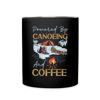 Canoe Canoeing Coffee Powered By - Full Colour Mug - black - Front