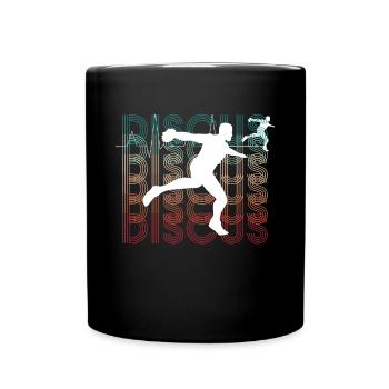 Vintage Retro Discus Thrower Thrower Shirt Cadeau - Mug uni - noir - Devant
