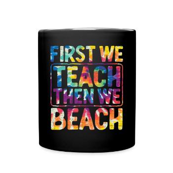 Lehrer Ferien Geschenk - Tasse einfarbig - Schwarz - Vorne