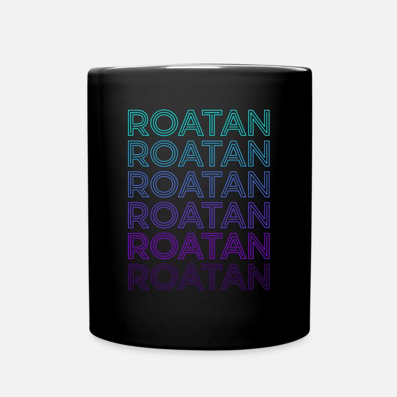 Roatan Retro - Tasse einfarbig - Schwarz